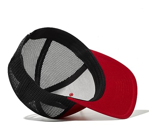Image of Quanhaigou Trucker Hat - Mesh Snap Back - Unisex Adjustable Baseball Cap - Outdoor Hats for Men Women