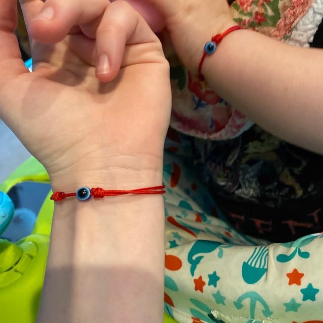 Evil Eye red string Bracelet Kit with Charms Adjustable protection Bracelet for Women4