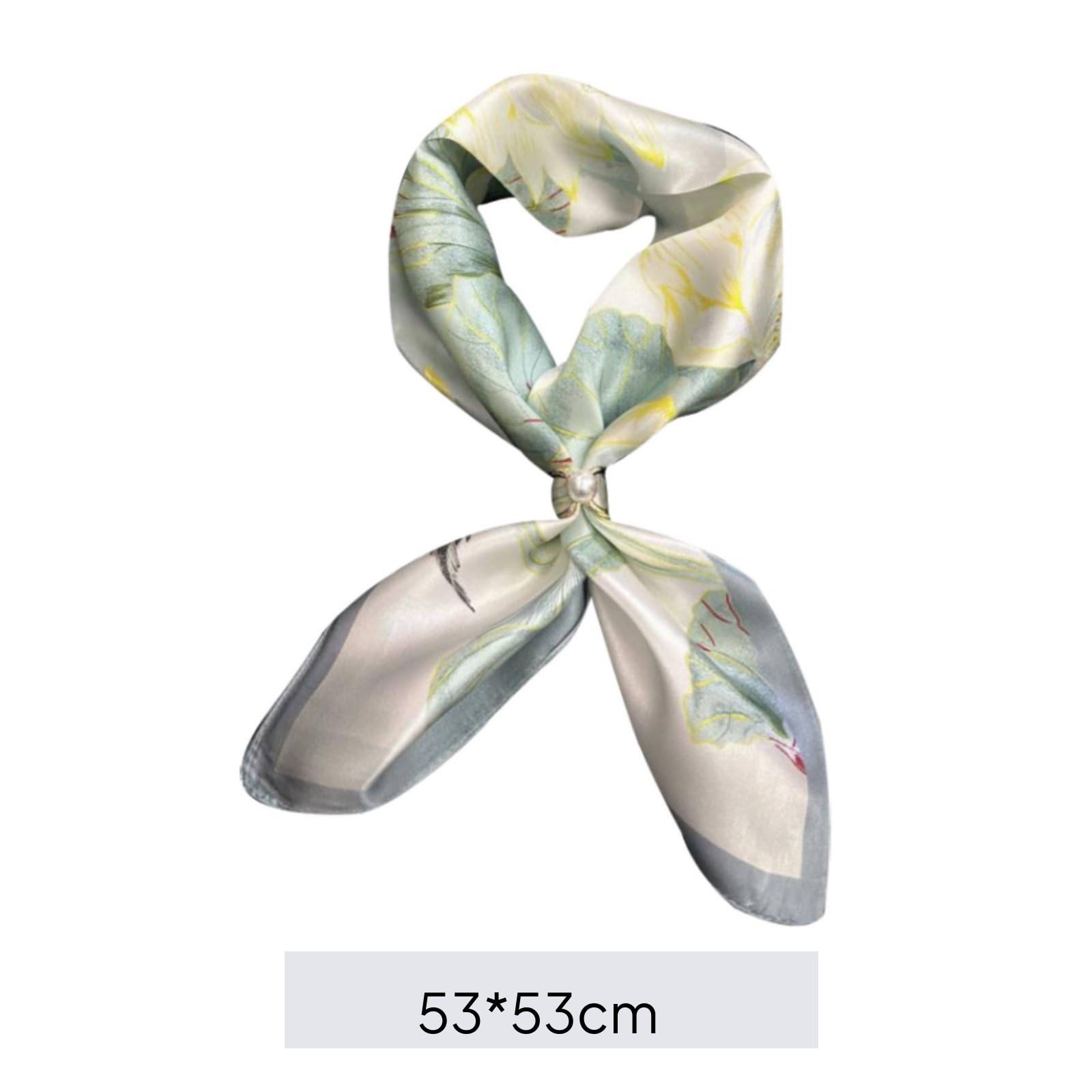 rockible Foulard di Seta Donna Foulard Quadrato Fazzoletto Sciarpa Collo Stampato Floreale di Gelso Soffice E Adatto Professionali Tempo Libero Regali Personali