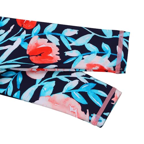 Image of HUAANIUE Toddler Girl Swimsuit Long Sleeve UPF50+ Sun Protection