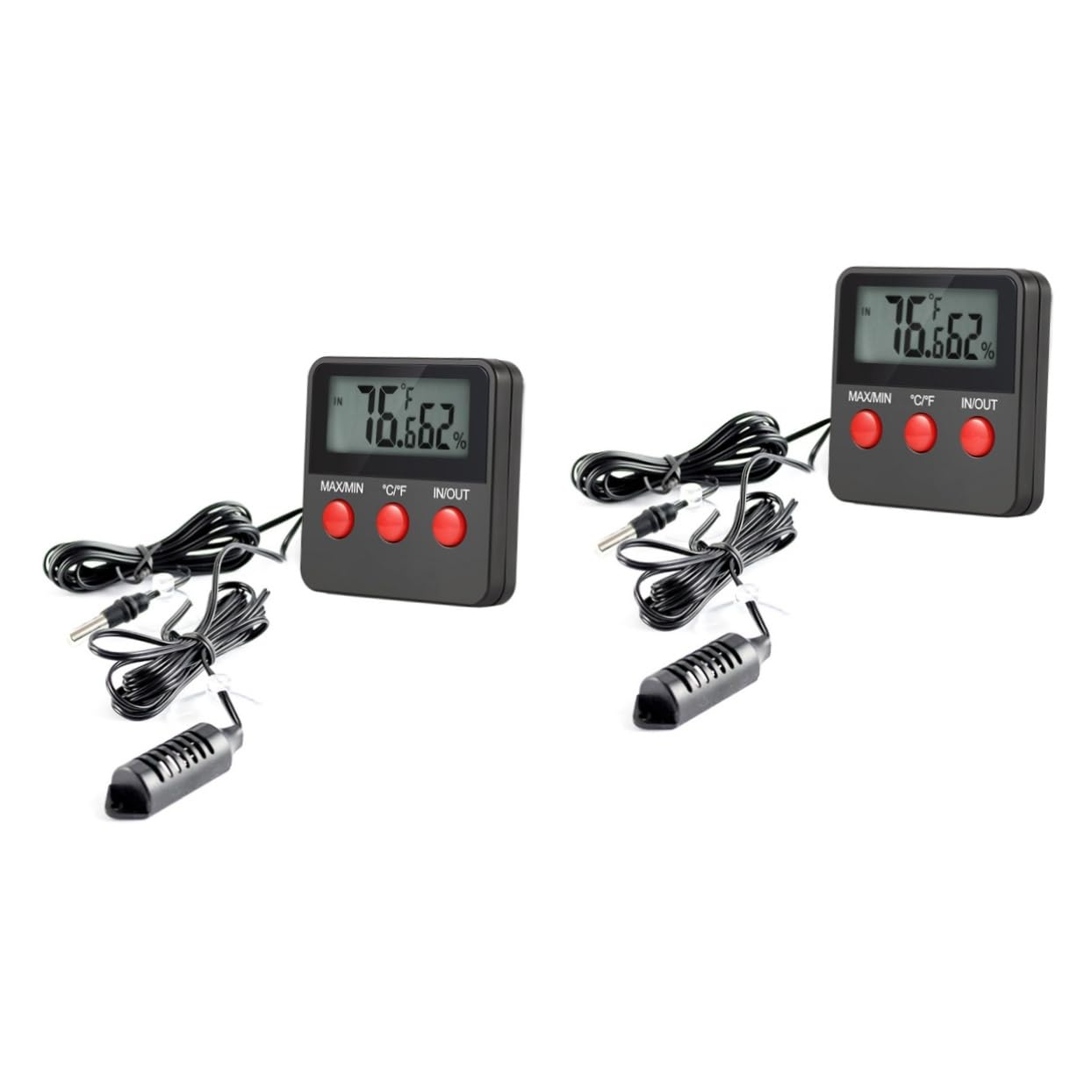 ARTIBETTER 2st Temperatur- Und Feuchtigkeitsmesser Hygrometer Digitales Thermometer Digitaler Feuchtigkeitsmesser Temperaturmesser