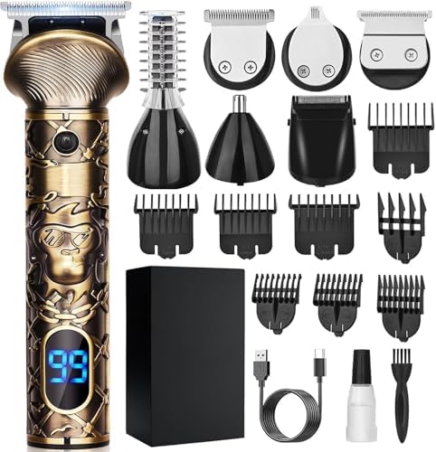 Rasoio Elettrico Barba, 6 in 1 Versatilit Tagliacapelli Uomo Prof...