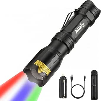 Faro Tattico Torcia Frontale Con Luce Rossa/verde/viola - Foto 2