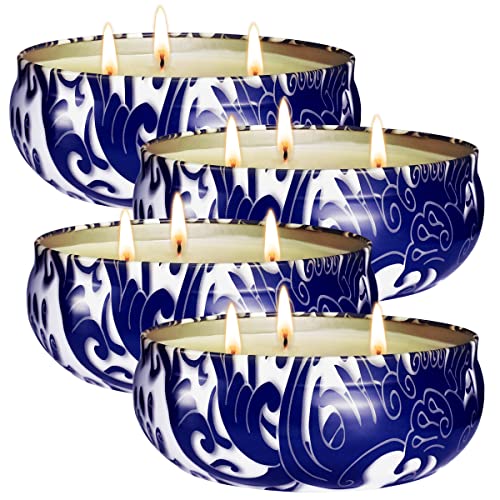 Ciphands Citronella Candles, 4 X 80Hrs Long Lasting 3 Wicks Scented Candles, Large 14.5 Oz Decorative Indoor & Outdoor Candles For Home Patio Garden Camping Balcony Bbq, Green #TOP10