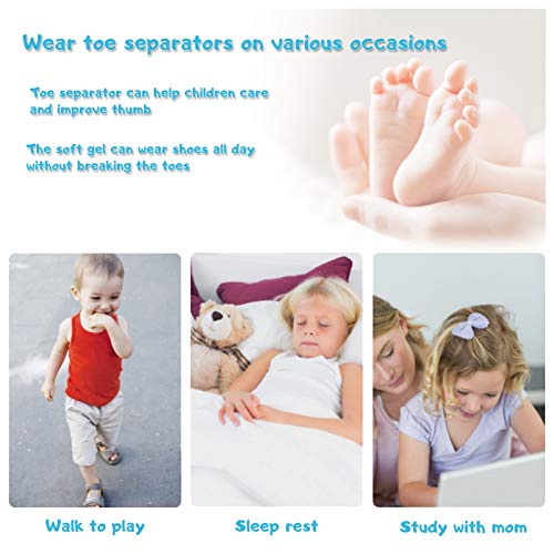 Image of Version Of Children'S Gel Toe Separator And Bunion Separator For Separating And Correcting Overlapping Toes (Children, Beige, 2 Pcs)