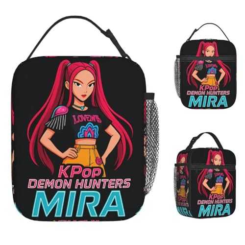 IRUHHGU Bolsa de Almuerzo de Juego de Anime para lonchera de impresión Unisex Bolsa de Picnic al Aire Libre Retro con Cremallera Bolsas de Comida Oxford Tote