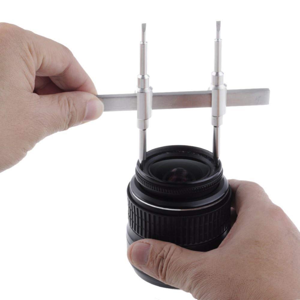 Chiave obiettivo, apertura di riparazione regolabile, in acciaio inox, obiettivo della fotocamera, supporto per obiettivo della fotocamera, da 10 mm a 130 mm