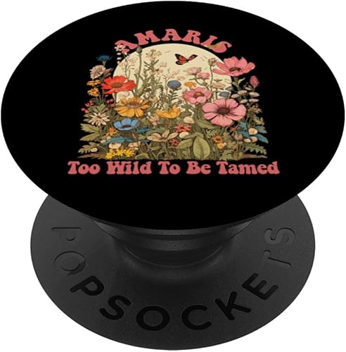 AMARIS Name Cute Retro Girls Wildflower AMARIS Name PopSockets Swappable PopGrip