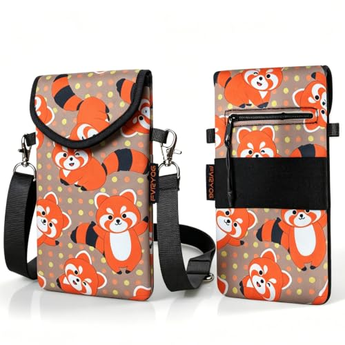 Image of Neoprene Phone Sleeve Pouch Case Bag for Men Women w /Crossbody Strap /Neck Lanyard for iPhone 17 /16 /15 /14 Pro Max, Samsung S25，Pixel 10
