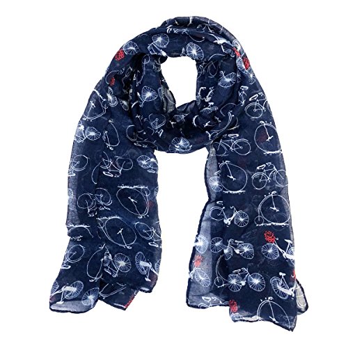 Wrapables® Lightweight Vintage Bicycle Long Scarf