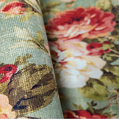 Valentines Roses Flowers Doormats Spring Floral Vintage Rug Entrance Door Rug Outdoors/Indoor/Bathroom/Kitchen/Bedroom/Entryway Floor Mats Non-Slip Rubber Low-Profile 18 X 30, Red Pink #TOP1