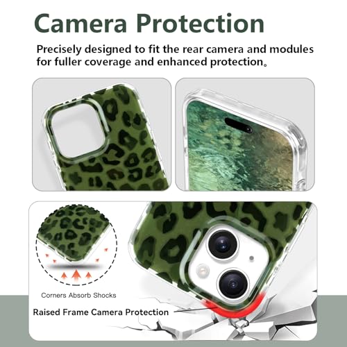Coque iPhone 15 double couche protection antichoc rigide motif léopard - 2