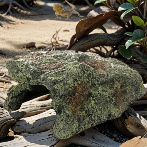 image for Paoleju Reptile Cave Hideout & Basking Platform - 7.8 x 5.9 x 3.1'' Re