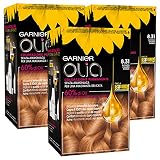 Garnier Olia Tinte permanente para el cabello, 8.31 Rubio Claro Arena, sin amoníaco, fragancia delicada, 3 tintes