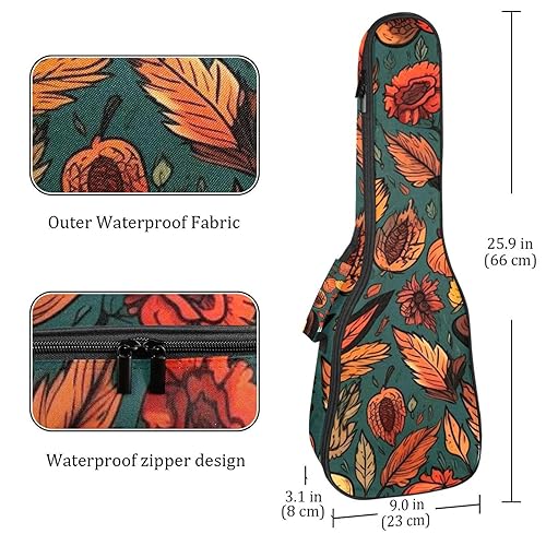 Waterproof Oxford Cloth Ukulele Bag Fairy with Bird and Flower Durable & Stylish Ukulele Case with Storage Thanksgiving Hat Print - Les Beatles, Paul McCartney, John Lennon, RIngo Starr, George Harrison Waterproof Oxford Cloth Ukulele Bag Fairy with Bird and Flower Durable & Stylish Ukulele Case with Storage Thanksgiving Hat Print – Image 5