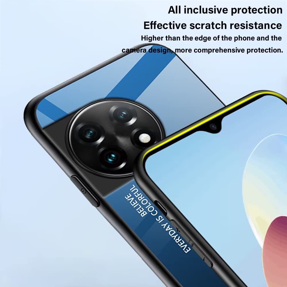 EASSGU Custodia per HONOR 90 Lite 5G (6.7 Inches), Cover Morbida in Silicone TPU - Blu zaffiro