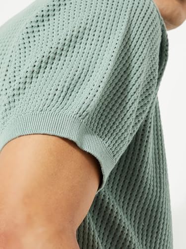 Image of Max Men Cotton URB N Knit Oversized Polo T-Shirt