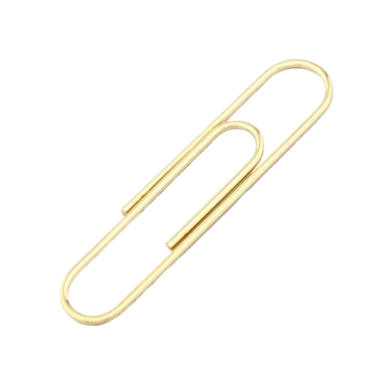 Büroklammern 10Pcs 15/28/33/50mm Notebook Memo Pad Bookmark Binder Paperclips Accessories Paper Clips Binding Supplies Student Office Stationary(Golden -50mm)