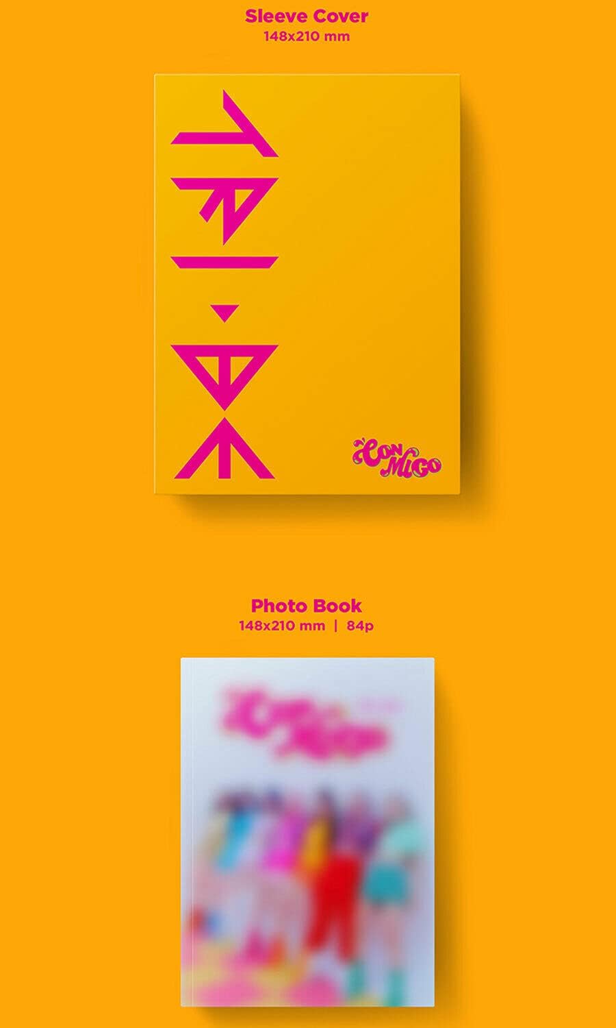 TRI.BE CONMIGO 2nd Single Album CD+84p Photo Book+Book Mark+Folding Post Card Set(1set 8ea)+Photo Card+Sticker+Transparent Photo Card K-POP SEALES+TRACKING CODE