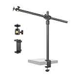 Camera Desk Mount Webcam Stand with Overhead Articulating Magic Boom Arm 1/4