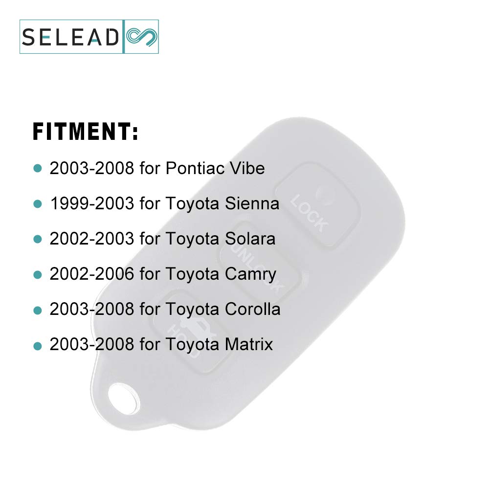 2X New Replacement Keyless Entry Remote Key Fob Compatible with & Fits for Chevy Hummer GMC Pontiac