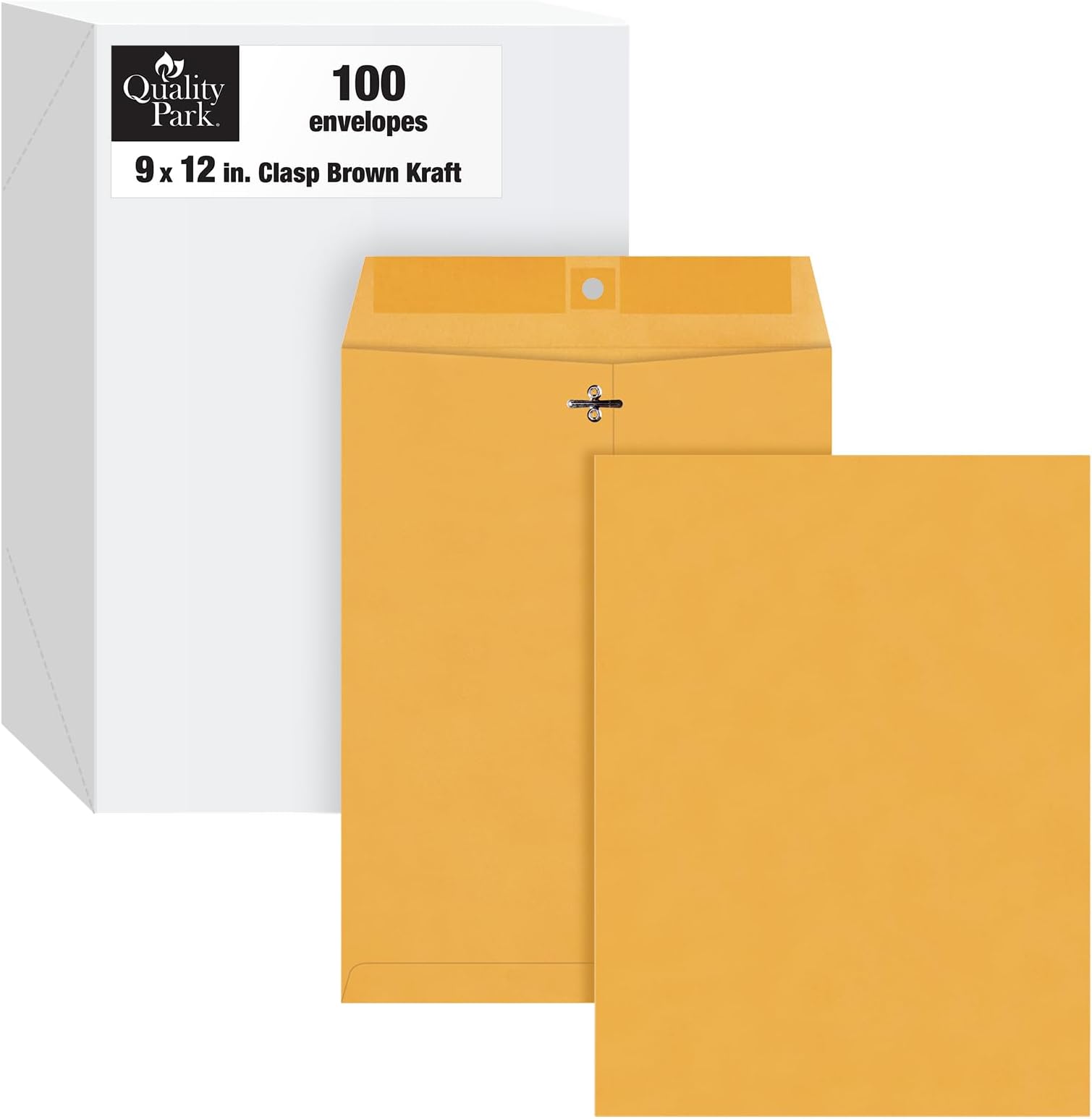 Quality ParkQUA38190, Recycled Clasp Envelopes, 100 / Box, Brown, 9 x 12