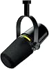 Shure MOTIV MV7-K Podcast Microphone, Black: OBS Certified Dynamic Mic, Cardioid Unidirectional, USB-C XLR Wired, Noise Removal, Streaming, YouTube Recording, Music, Live Broadcasting, Gaming, Vocal