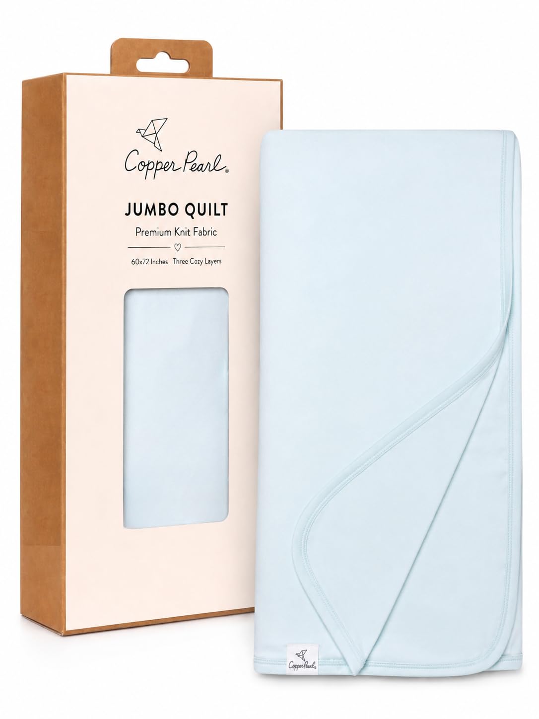 Copper Pearl Jumbo Three-Layer Baby Blanket: Soft Baby Quilts for Boys and Girls | Breathable, Cozy, Toddler Blanket | Baby Quilt for Newborns | 60x72 Premium Material | Air