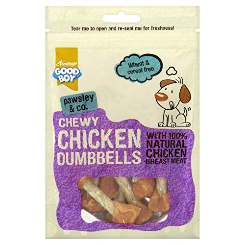 3 X Deli Chicken Fillet and Munchy Dumbbells Dog Treat 100g
