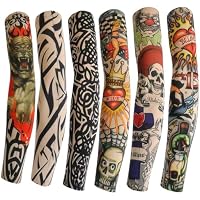 Mangas de Tatuaje,6 Piezas Fundas de Brazo con Tatuajes