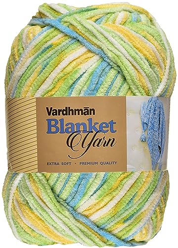 Image of Vard hman Thick Chunky Wool, Blanket Green Daffodil WL 200 gm Best Used with Knitting Needles, Crochet Needles Wool Yarn for Knitting. by Vardhma A IA