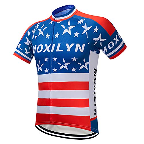 Maillot de cyclisme hommes Moxilyn : t-shirt manches courtes respirant pour vélo vtt