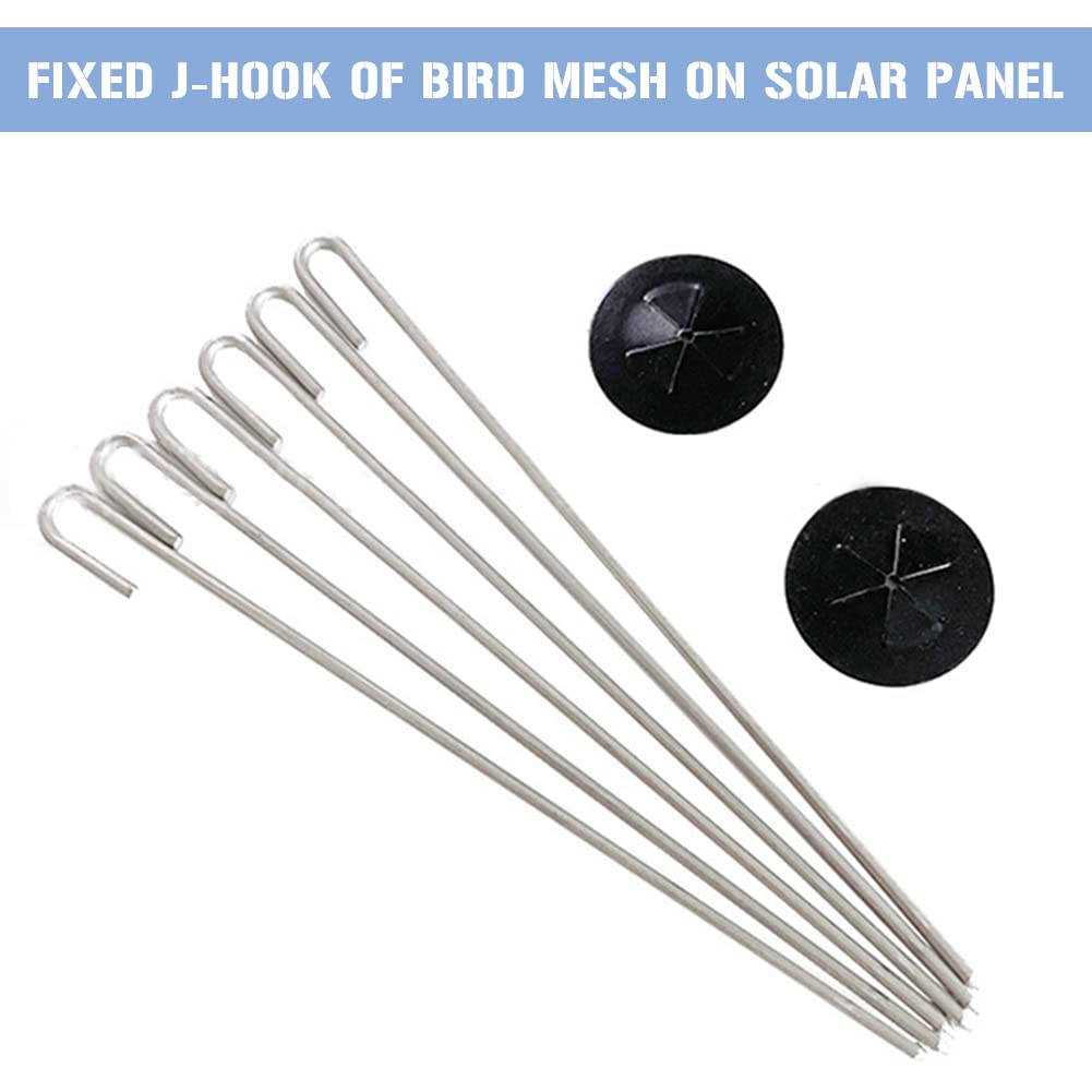 100 Pezzi Clip di protezione del pannello solare, kit di clip di fissaggio in acciaio inox per pannello solare per recinzione di piccioni