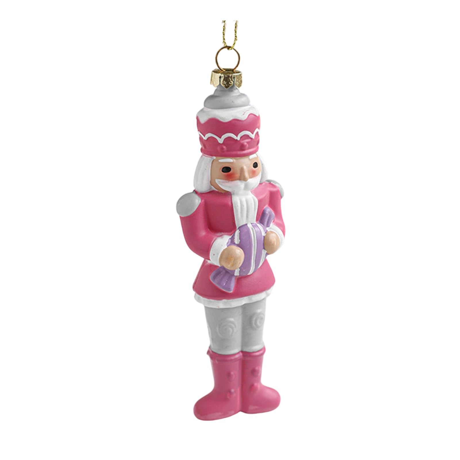 Glifora Nutcracker Puppet Pendant - Christmas Decoration Soldier Wooden Hanging Ornaments, Xmas Tree Figure Toy, Fireplace and Entrance Decor