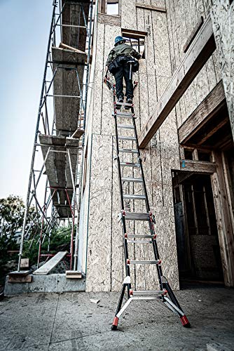 Little Giant Ladders, Dark Horse, M17, 9-15 foot, Multi-Position Ladder, Fiberglass, Type 1A, 300 lbs weight rating, (15147-001)