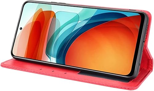 Miniatura 4 de Jielangxin Keji Funda para Xiaomi Poco X3 GT Caso,Funda para Xiaomi Redmi Note 10 Pro 5GPoco X3 GT Funda de cuero PU Flip Cover Rojo