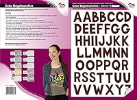 Ideen mit Herz Color Bügeltransfers, DIN A4, ABC, Alphabet | Buchstaben auf Transfer-Folien für Textilien wie T-Shirts | Transfer-Bilder schnell & einfach aufbügeln | DIY Textildesign (braun)