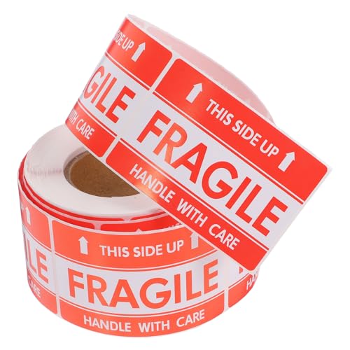 MUCKLILY Fragile Moving Stickers 3x2 Inches 300 Pack Caution Heavy Sticker for Shipping Packaging