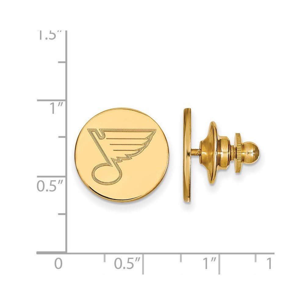 LogoArt Sterling Silver 14k Yellow Gold Plated NHL St. Louis Blues Lapel or Tie Pin