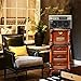 QCHIAN Holz-Retro-Wireless-Bluetoo... tragbar, hochwertiges Heim-Tri-Band-FM-Radio, Subwoofer, Handy, TF-Karte, USB, klassischer 80er-Jahre-Stil mit moderner Technologie