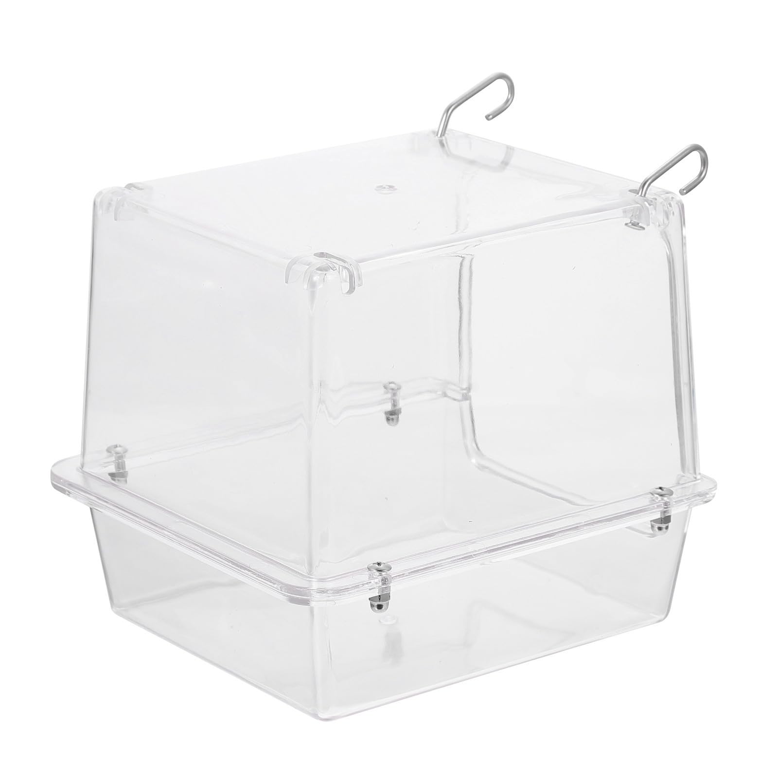 Cubo da Bagno Appeso per Uccelli e Pappagalli in Acrilico, Vasca Doccia Facile da Usare, Accessorio per Gabbia per Piccoli Volatili