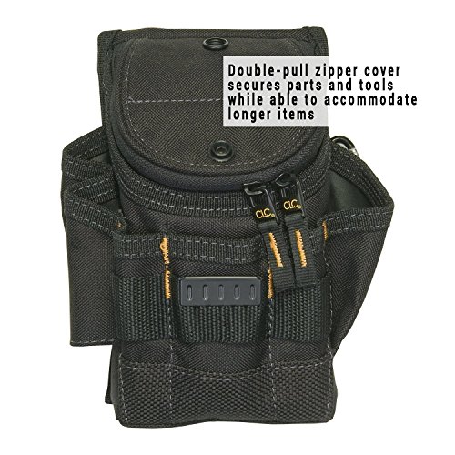 Custom Leathercraft Bolsa De Manutenção Elétrica Pequena Clc 1503 Preta 9 Bolsos