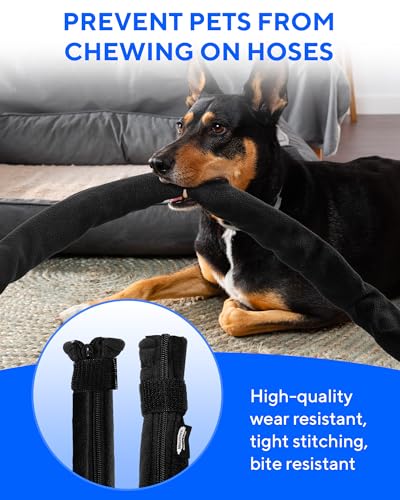 Image of 6.5ft CPAP Hose Cover for Heated Tubing, Double-Sided Thickened Cpap Tube Cover Compatible with Resmed Airsense Climatelineair 10&11 Tubes (Black)