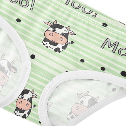 Flower Toddler Underwear Floral 2t Cotton Panties for Girl Cute Cartoon Cows Black Spots Kids Undies Briefs4