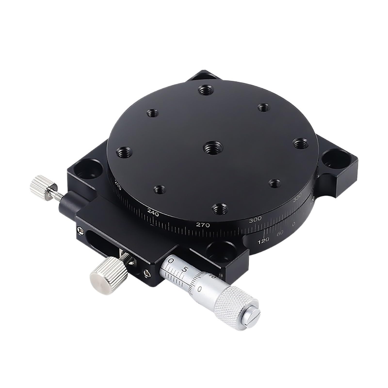 MYXJGNAIY R Axis 100mm RS100-L, Manual Sliding Table, 360Degree Rotation Displacement Angle Adjustment Platform, Optical Micrometer