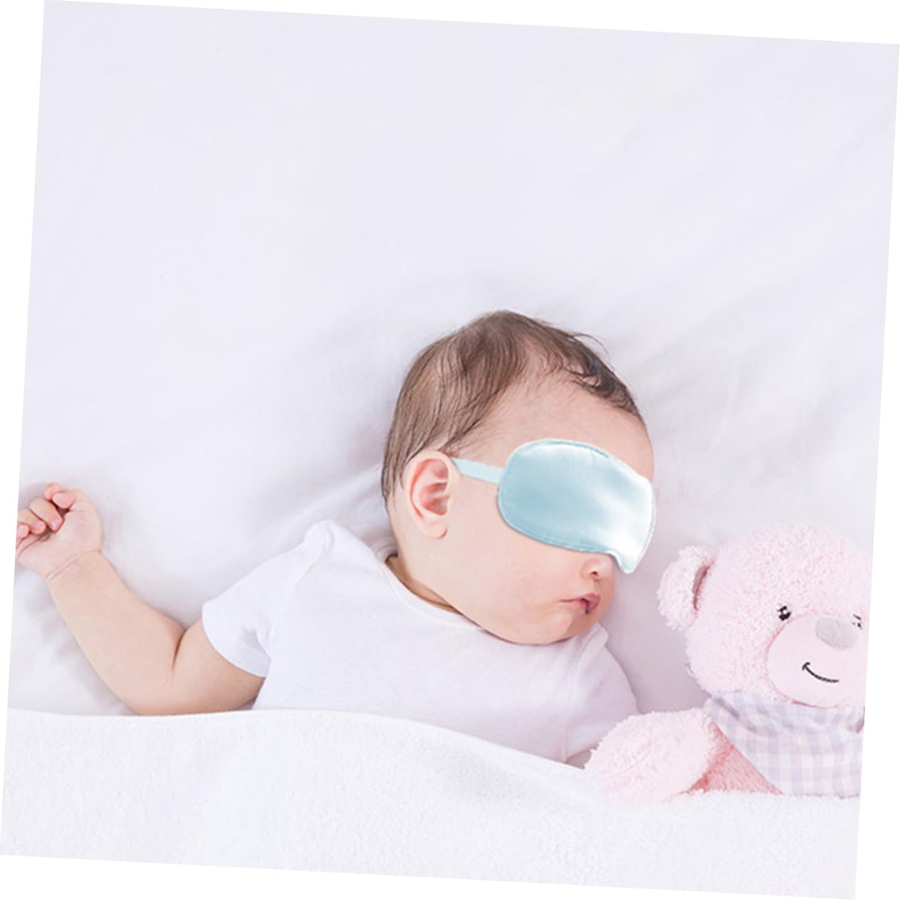 Beavorty 5St Brille sensorisch Schläfer Auge für Blackout augenpflaster eyepatches Augenschutz für Schlafmaske aus Seide für Maulbeerseide Sky-blue