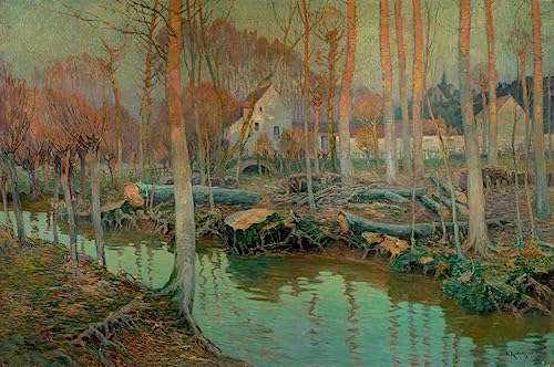 Tableau le Vieux Moulin de Giverny de Vaclav Radimsky toile premium