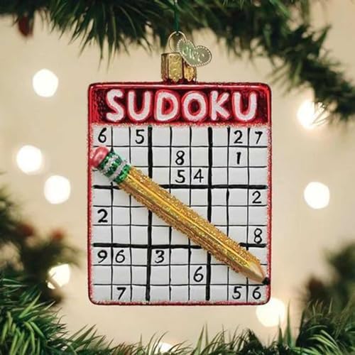 Old World Christmas Enfeites De Natal Exclusivos De Vidro Soprado Sudoku 2020 Para Decorações De Árv