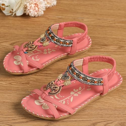 Sandalias planas elegantes de mujer con plantilla ortopedica comoda 5