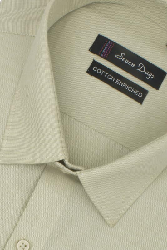 Image of 7-DAYS Men's Premium Formal Shirt - Cotton Blend, Regular Fit, Full Sleeve, with Pocket, Durable & Easy Care - Perfect for Office Wear